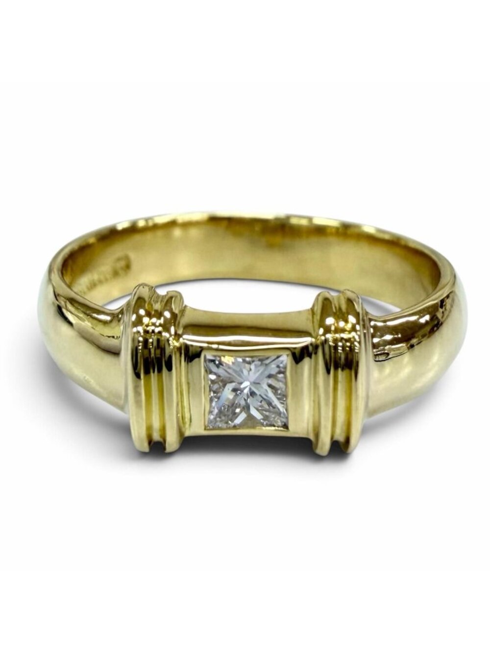Tiffany & Co Vintage 750 Diamond Stacking Ring Yellow Gold JP